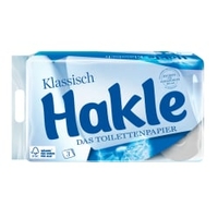 Hakle Klassisch Weiß,  Toilettenpapier 1 Packung = 8 Rollen zu je 150 Blatt