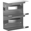 Halter für 2 Einmalhandschuh Standkartons HSH2,  Aluminium,  mattsilber eloxiert