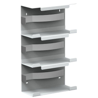Halter für 3 Einmalhandschuh Standkartons HSH3W,  Aluminium,  weiß beschichtet