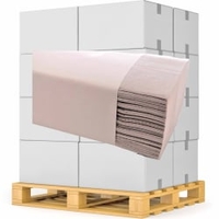 Handtuchpapier 25 x 23 cm,  1-lagig 170000,  1 Palette = 32 Karton