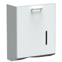 Handtuchpapierspender mit Schnappschloss H3WS,  Aluminium,  weiß beschichtet,  (B X H xT) 275 x 350 x 155 mm