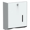 Handtuchpapierspender UNIversal H3,  abschließbar H3W,  Aluminium,  weiß beschichtet,  (B x H x T) 275 x 350 x 130 mm