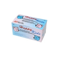 HAPPY KIDS Einmalmundschutz,  Typ II,  weiß,  3-lagig 02501,  1 Packung = 50 Stück