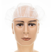 Haube aus PP-Vlies,  latexfrei,  weiß BHW54,  1 Beutel = 100 Stück,  Ø 54 cm