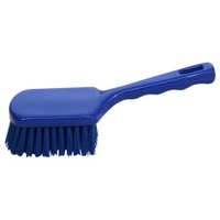Haug Hygiene Stielbürste mit kurzem Griff 0822,  Besatzfarbe: blau
