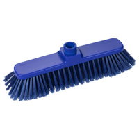 Haug Kehrbesen Kopf,  Lebensmittelbereich geeignet,  geschlitzt FC87512,  Besatzfarbe blau,  Maße (B x H x T): 280 x 50 x 95 mm