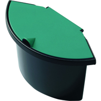 helit Abfalleinsatz the collector,  2 Liter H6106094,  Farbe: schwarz/grün