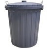 helit Abfalltonne mit Deckel,  grau,  55 Liter H2405783,  Maße (B x T x H): 49 x 49 x 57 cm