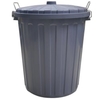 helit Abfalltonne mit Deckel,  grau,  73 Liter H2405883,  Maße (B x T x H): 51 x 51 x 63 cm