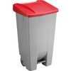 helit Rollcontainer the step chief,  120 Liter H2405525,  Farbe: dunkelgrau/rot