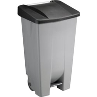 helit Rollcontainer the step chief,  120 Liter H2405595,  Farbe: dunkelgrau/schwarz