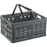 helit "the flap-line" Klappbox,  anthrazit H6180188,  1 Box,  32 Liter mit Tragegriffen