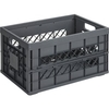 helit "the flap-line" Klappbox,  anthrazit H6180388,  1 Box,  45 Liter mit verstärkten Scharnieren