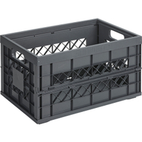 helit "the flap-line" Klappbox,  anthrazit H6180388,  1 Box,  45 Liter mit verstärkten Scharnieren