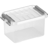 helit "the q-line" Aufbewahrungsbox mit Deckel,  glasklar H6164002,  1 Box,  0, 4 Liter