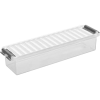 helit the q-line Aufbewahrungsbox mit Deckel,  glasklar H6164102,  1 Box,  0, 9 Liter