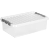 helit "the q-line" Aufbewahrungsbox mit Deckel,  glasklar H6164302,  1 Box,  32 Liter