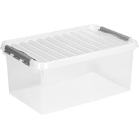 helit the q-line Aufbewahrungsbox mit Deckel,  glasklar H6164402,  1 Box,  45 Liter