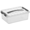 helit "the q-line" Aufbewahrungsbox mit Deckel,  transparent H6160002,  1 Box mit Tragegriff,  4 Liter