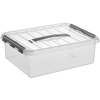 helit "the q-line" Aufbewahrungsbox mit Deckel,  transparent H6160202,  1 Box mit Tragegriff,  10 Liter