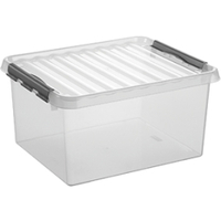 helit the q-line Aufbewahrungsbox mit Deckel,  transparent H6160502,  1 Box,  36 Liter