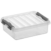 helit "the q-line" Aufbewahrungsbox mit Deckel,  transparent H6162302,  1 Box,  1 Liter