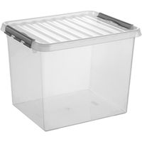 helit the q-line Aufbewahrungsbox mit Deckel,  transparent H6162702,  1 Box,  52 Liter