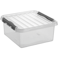 helit the q-line Aufbewahrungsbox mit Deckel,  transparent H6162802,  1 Box,  18 Liter