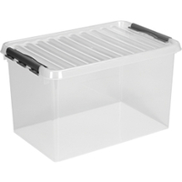 helit the q-line Aufbewahrungsbox mit Deckel,  transparent H6163402,  1 Box,  72 Liter