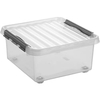 helit "the q-line" Aufbewahrungsbox mit Deckel und Rollen H6162902,  1 Box,  18 Liter
