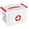 helit "the q-line" Aufbewahrungsbox,  weiß/rot H6164805,  Fassungsvermögen: 22 Liter