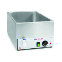 HENDI Bain Marie Kitchen Line mit Ablasshahn 238912,  Maße: (B x T x H) 540 x 340 x 250 mm