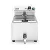 HENDI Fritteuse Profi Line mit Ablasshahn,  8L 209202,  Maße: (B x T x H) 515 x 305 x 350 mm