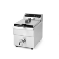 HENDI Induktionsfritteuse mit Ablasshahn,  8L 215012,  Maße: (B x T x H) 485 x 290 x 405 mm
