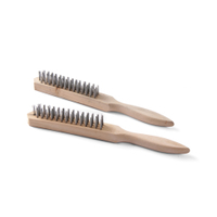 HENDI Stahldrahtbürste aus Eichenholz,  29 cm 525517,  1 Packung = 2 Stück