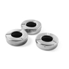 HENDI Windaschenbecher mit Deckel,  ∅ 9 cm 440490,  1 Packung = 3 Stück,  silber