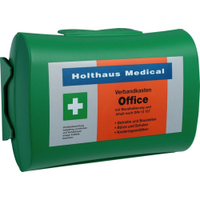 Holthaus Medical Betriebsverbandkasten Office,  DIN 13157 63158,  Maße: 26 x 17 x 9 cm,  Farbe: grün