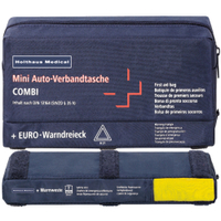 Holthaus Medical Mini 3 in 1 Auto Verbandtasche COMBI,  DIN 13 164 62220,  Maße: 22 x 15 x 8 cm,  Farbe: blau