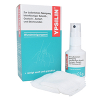 Holthaus Medical YPSILIN Wundreinigungsset Fluid und Tücher 35060,  1 kleines Set = 50 ml Fluid + 20 Tücher