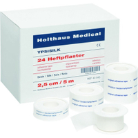 Holthaus Medical YPSISILK Heftpflaster Spule,  latexfrei 40045,  1 Packung = 24 Spulen mit Außenschutz