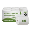 HOSTESS* Natura Rollenhandtücher 6851,  1 Paket = 6 Rollen à 140 m