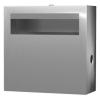 Hygieneabfallbehälter mit Vorratsbehälter,  Edelstahl matt CONT18200012305,  Maße (B x H x T): 308 x 305 x 119 mm,  Lochöffnung links