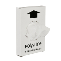 Hygienebeutel aus HDPE,  weiß 96285,  1 Karton = 25 Packungen à 30 Stück