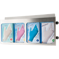 HYGOSTAR 4er Spenderhalter für Einweghandschuhe 88932,  1 Stück,  Edelstahl,  Maße: 50 x 25, 5 x 5 cm