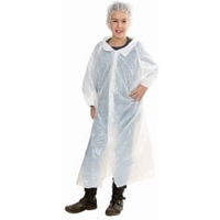 HYGOSTAR Besucherkittel Polyethylen,  weiß 27325,  1 Packung = 10 Stück,  Länge: 90 cm