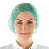 HYGOSTAR Bettina Baretthaube 1266,  1 Packung = 100 Stück,  grün