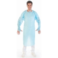 HYGOSTAR CPE-Schutzkittel mit Daumenloch - stark 27786,  1 Packung = 25 Stück,  115 x 100 cm,  Farbe: blau