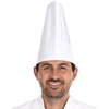 HYGOSTAR Kochmütze Le Chef,  Papier 0195 - Karton ,  1 Karton = 5 Packungen à 50 Kochmütze,  Höhe: 25 cm