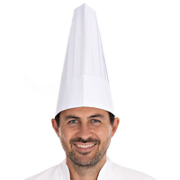 HYGOSTAR Kochmütze Le Chef,  Papier 0197,  1 Packung = 50 Kochmützen,  Höhe: 30 cm