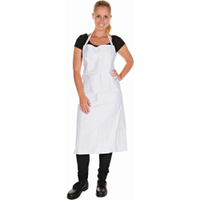 HYGOSTAR Latzschürze aus Baumwolle,  weiß 2052,  1 Packung = 2 Stück,  Maße: 130 x 100 cm